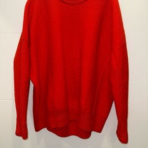 COS Red Mockneck Sweater